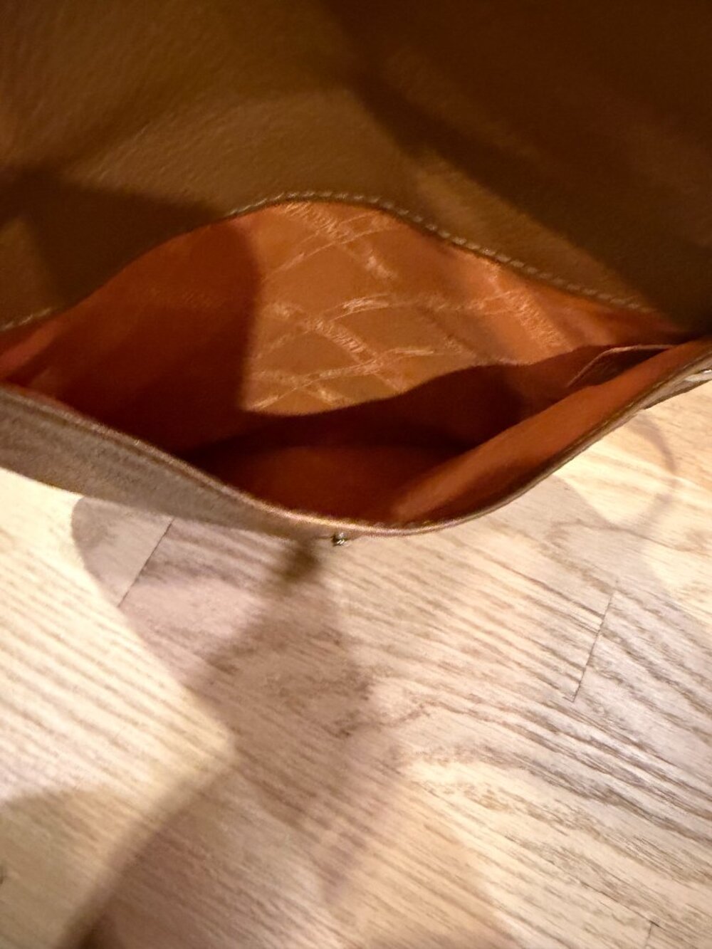 Longchamp Tan Leather Studded Flap Crossbody Bag - Picture 4 of 4